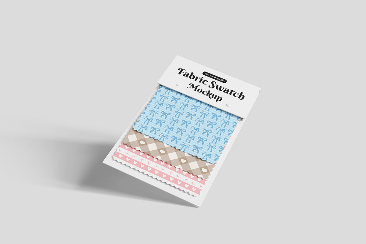 Fabric Swatch Mockup PSD, an Advertising Mockup by Indah (Photo 6 of 6)