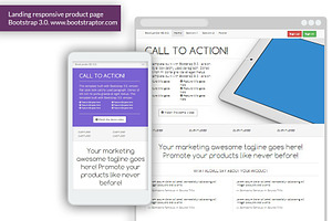 Landing Page Responsive Bootstrap 3