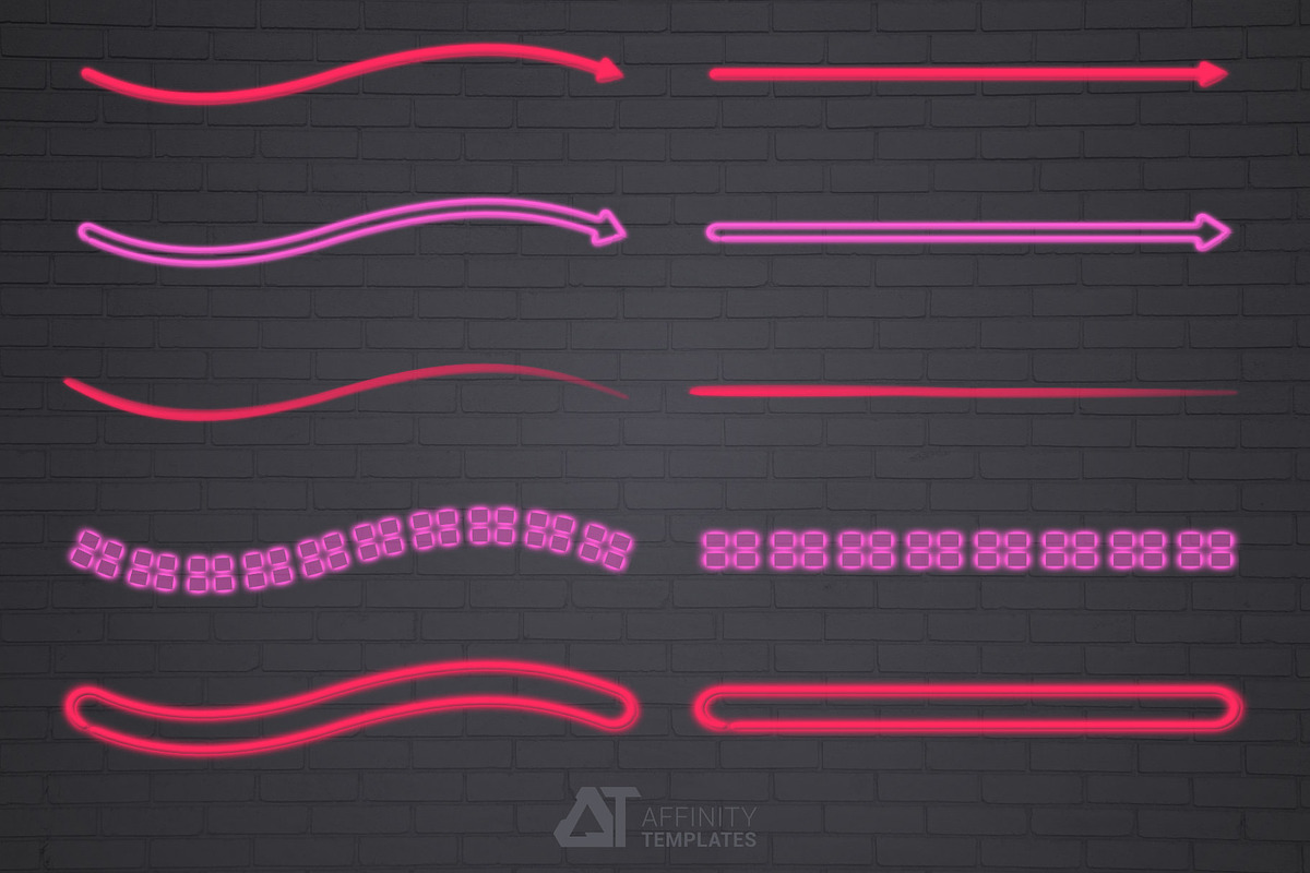 Neon Brush Pack Affinity Designer, a Brush Add-On by Affinity Templates (Photo 7 of 7)