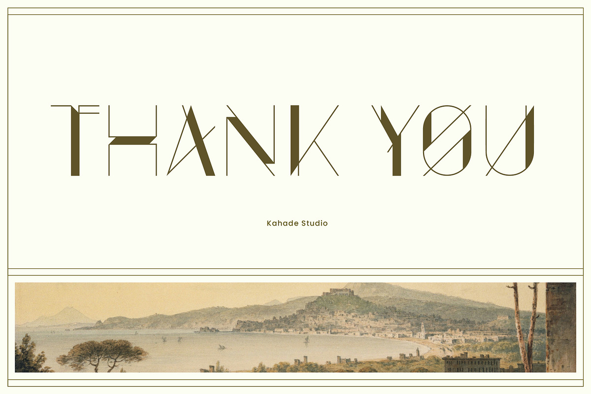 Gratitude - Art Deco Inspired Font, a Sans Serif Font by Kahade Studio (Photo 12 of 12)