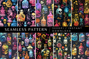 10 Dark Fantasy Apothecary Patterns