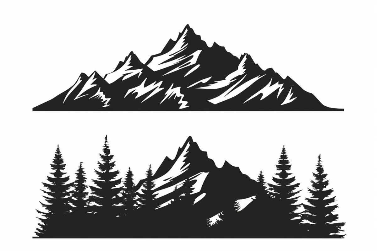 Majestic Mountain and Tree Vector Bu, a Graphic by balal (Photo 7 of 8)