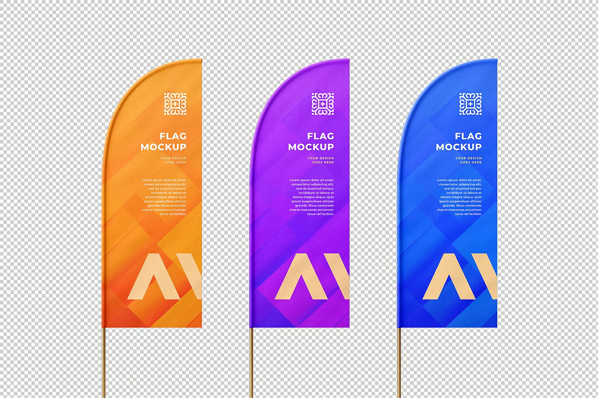 Feather Flag Mockup, an Advertising Mockup by zpackcreative (Photo 4 of 4)