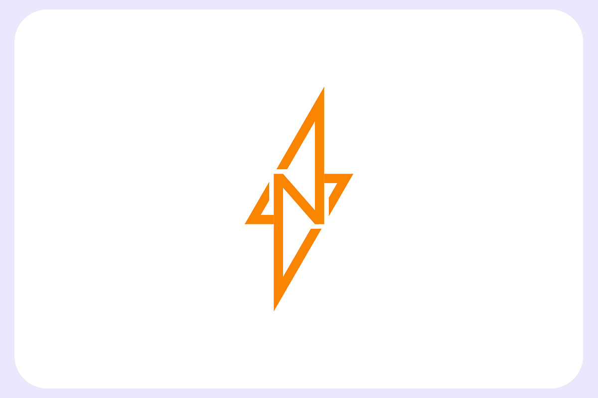 Letter N minimal brand Logo template