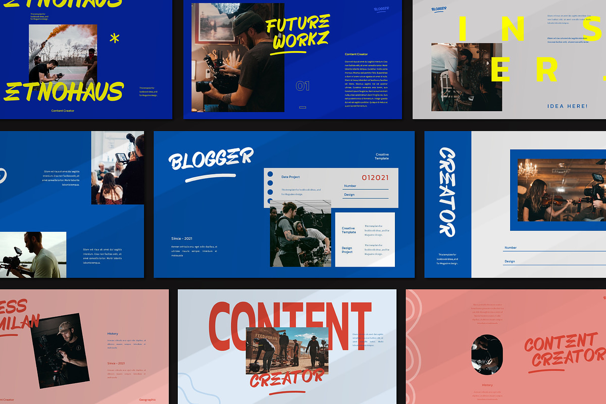 Blogger Google Slides, a Presentation Template by Yo Slide