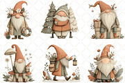 Whimsical Christmas Gnome Clipart, an Illustration by Black Bird Studio (Thumbnail 6 of 6)