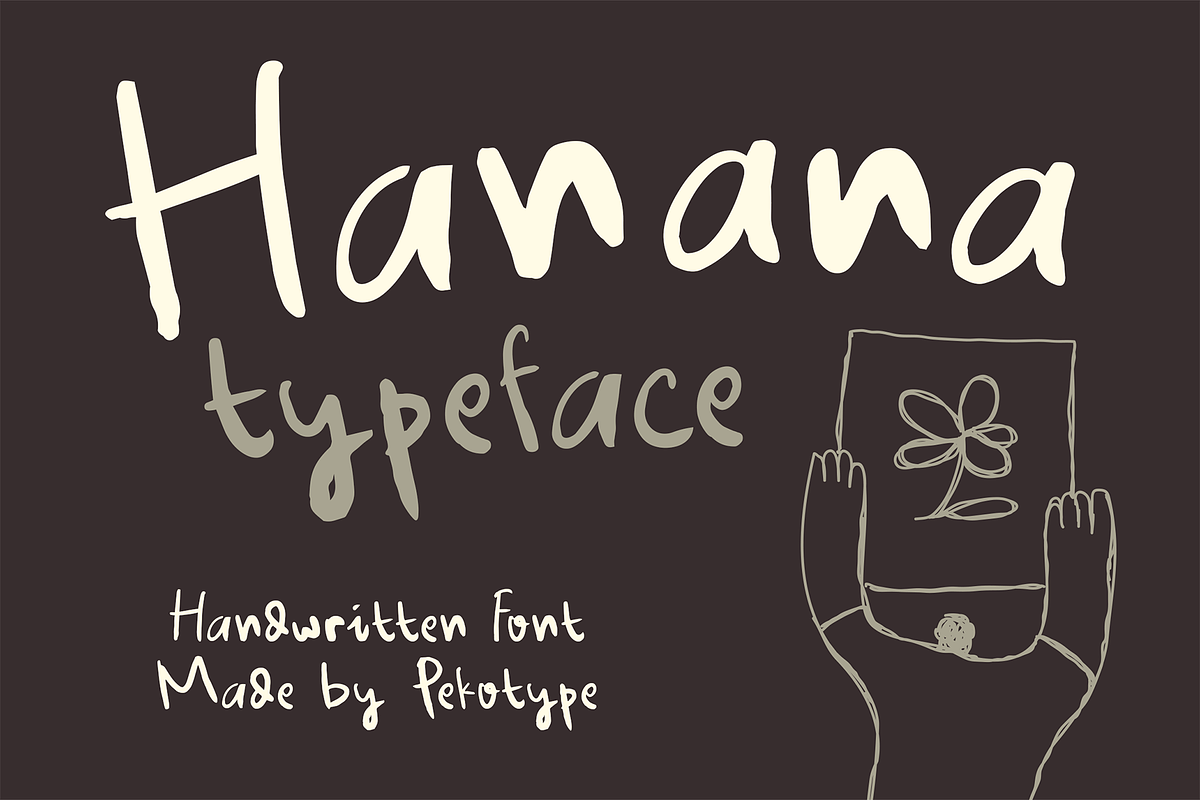 Hanana - Handwriting Font, a Handwritten Font by Pekotype (Photo 1 of 15)