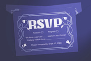 Purple Bold Wedding Invitation Suite, an Invitation Template by The Good Store (Thumbnail 3 of 4)