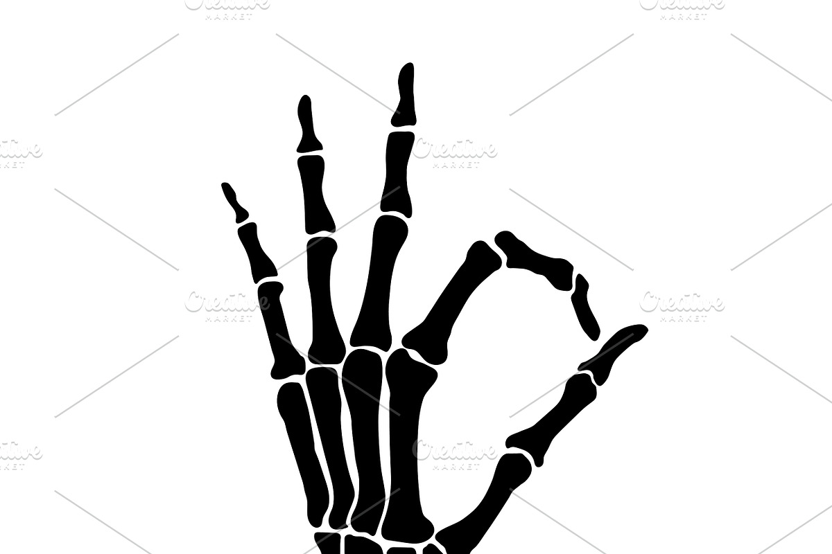 Skeleton Fingers Set, Cut Files, a Person Illustration by Watercolor_Vector Graphic (Photo 6 of 16)