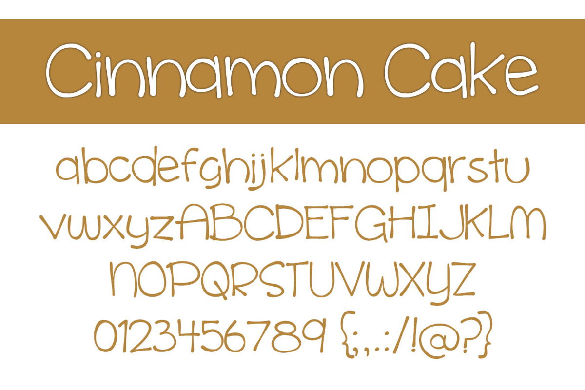 Cinnamon Cake Font preview 2