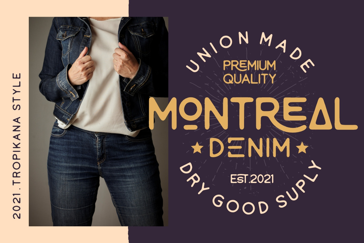 Tropikana Monoline Vintage Typeface, a Serif Font by Creatype Studio (Photo 6 of 9)