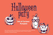Set of Cartoon Halloween Pumpkins, an Object Graphic by Nearbirds (Thumbnail 1 of 5)