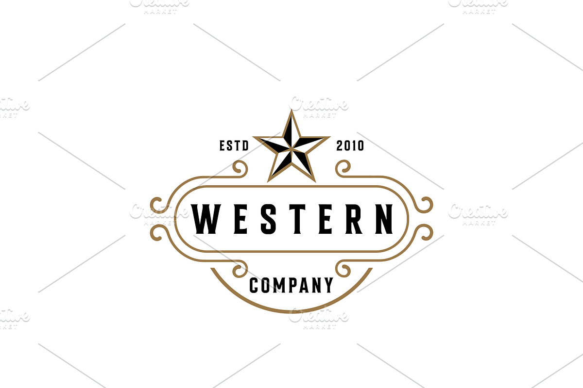Vintage Western Logo Design, a Branding & Logo Template by AlvinStd