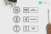 Handmade - handcrafted goods badges, a Graphic by venimo (Thumbnail 7 of 7)