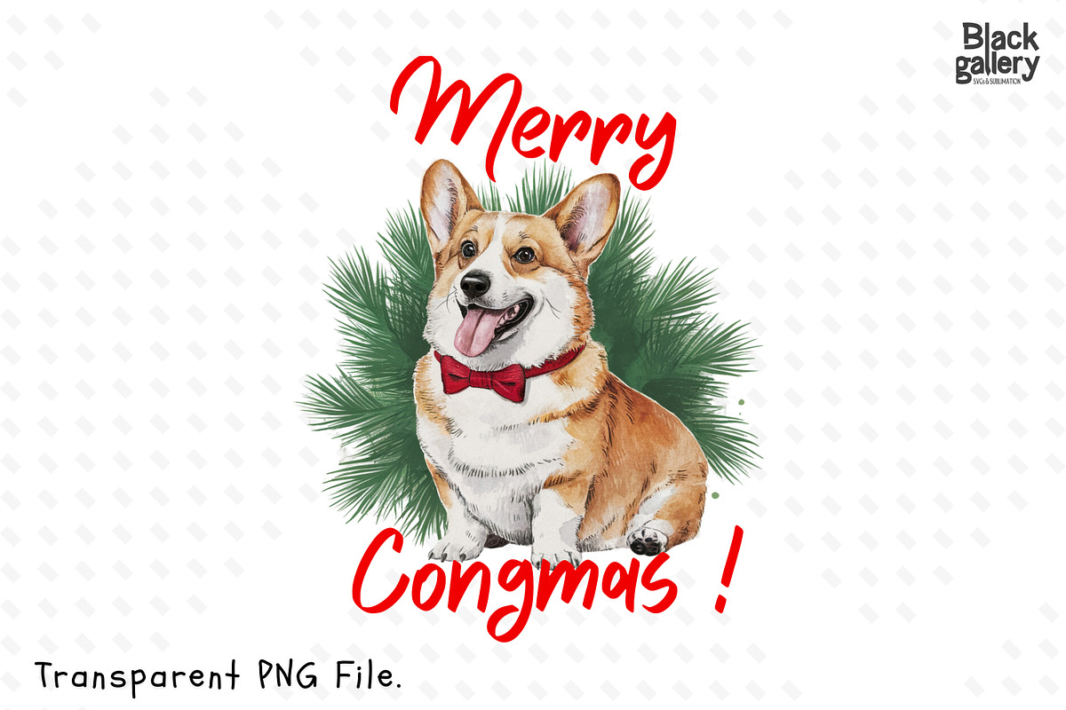 Watercolor Christmas Dog Puns Bundle, a Graphic by Clipart Bloom (Photo 15 of 25)