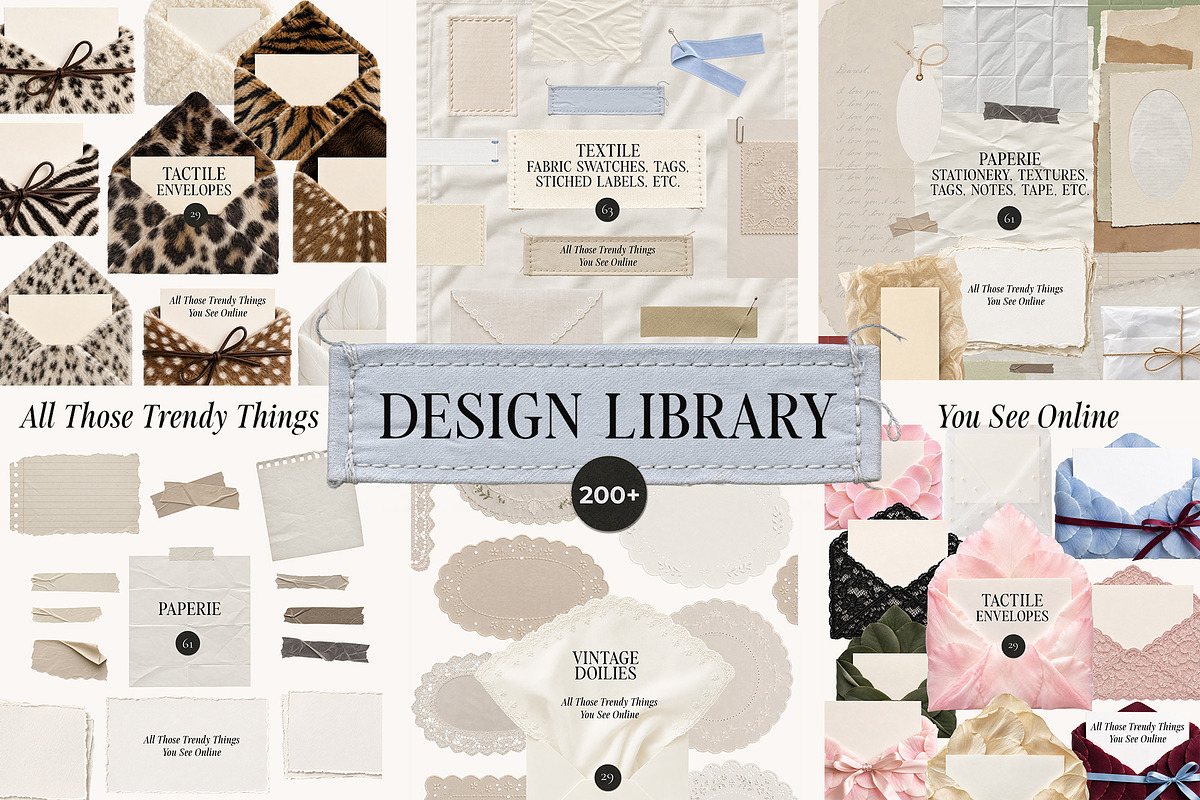 Design Library: Envelopes, Doilies, an Object Graphic by Lana Elanor (Photo 1 of 12)