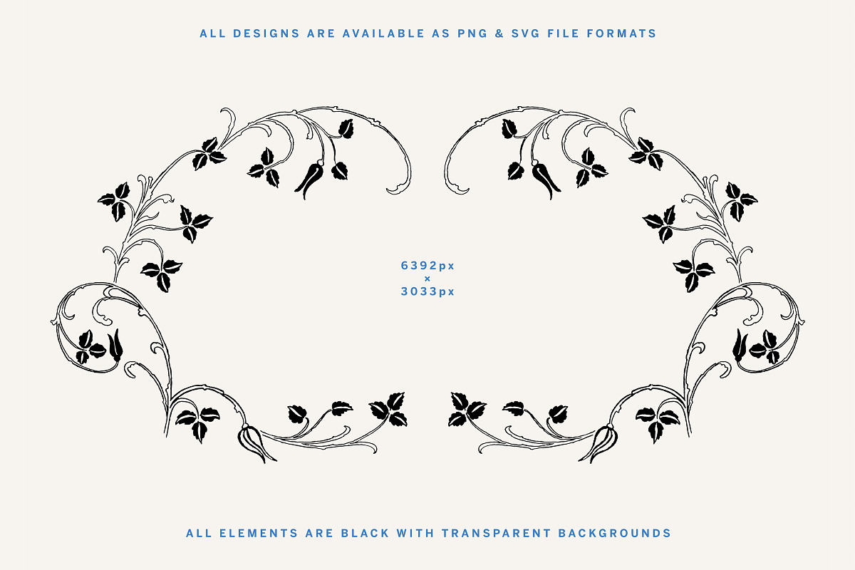 Romantic Vintage Floral Clipart, a Decorative Illustration by Century Library (Photo 9 of 10)
