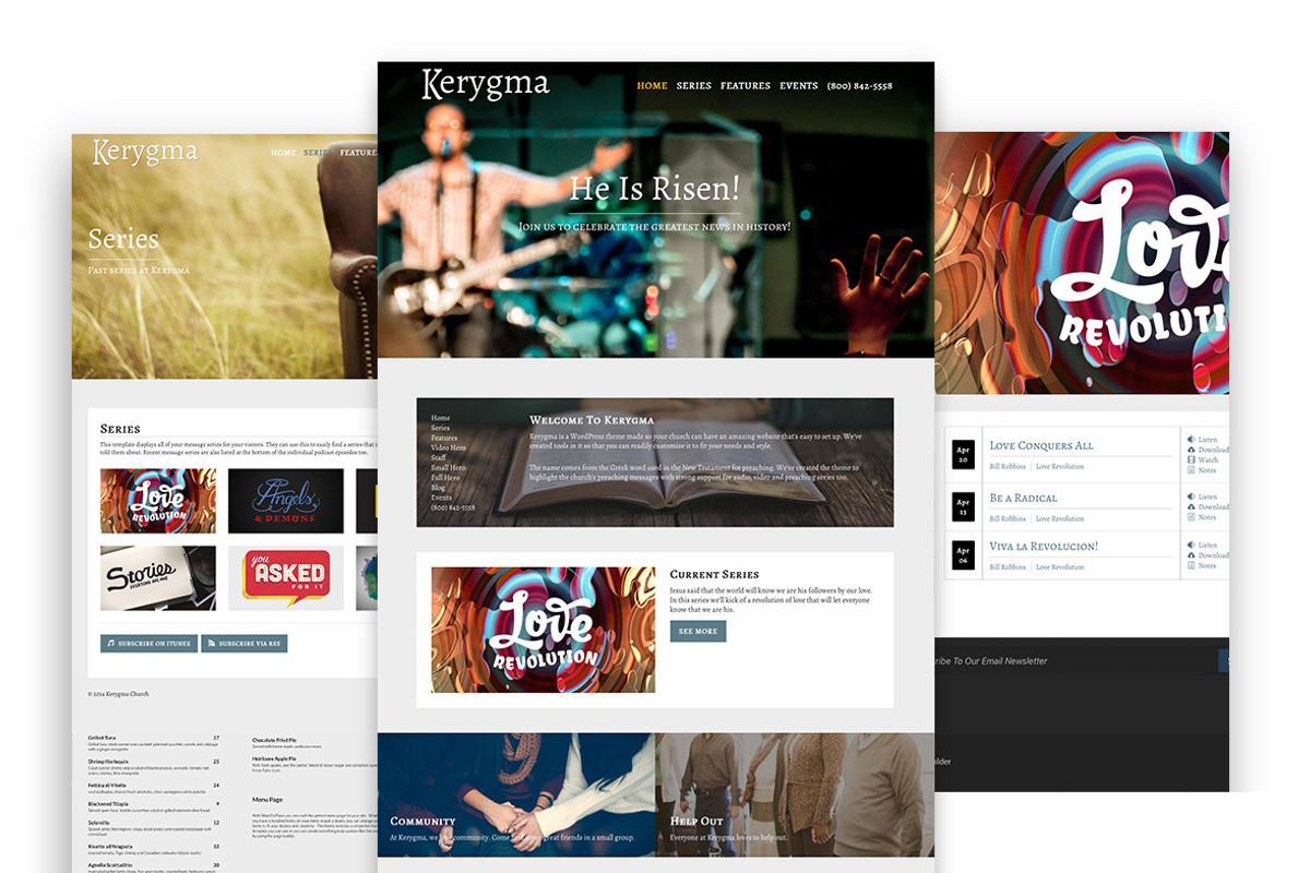 Kerygma - Church WordPress Theme, a WordPress Template by Organized Themes (Photo 2 of 5)