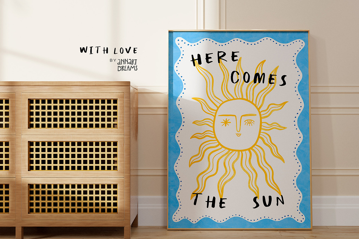 SUN & FLOWERS. Patterns & Art print, a Decorative Illustration by annartdreams (Photo 9 of 9)