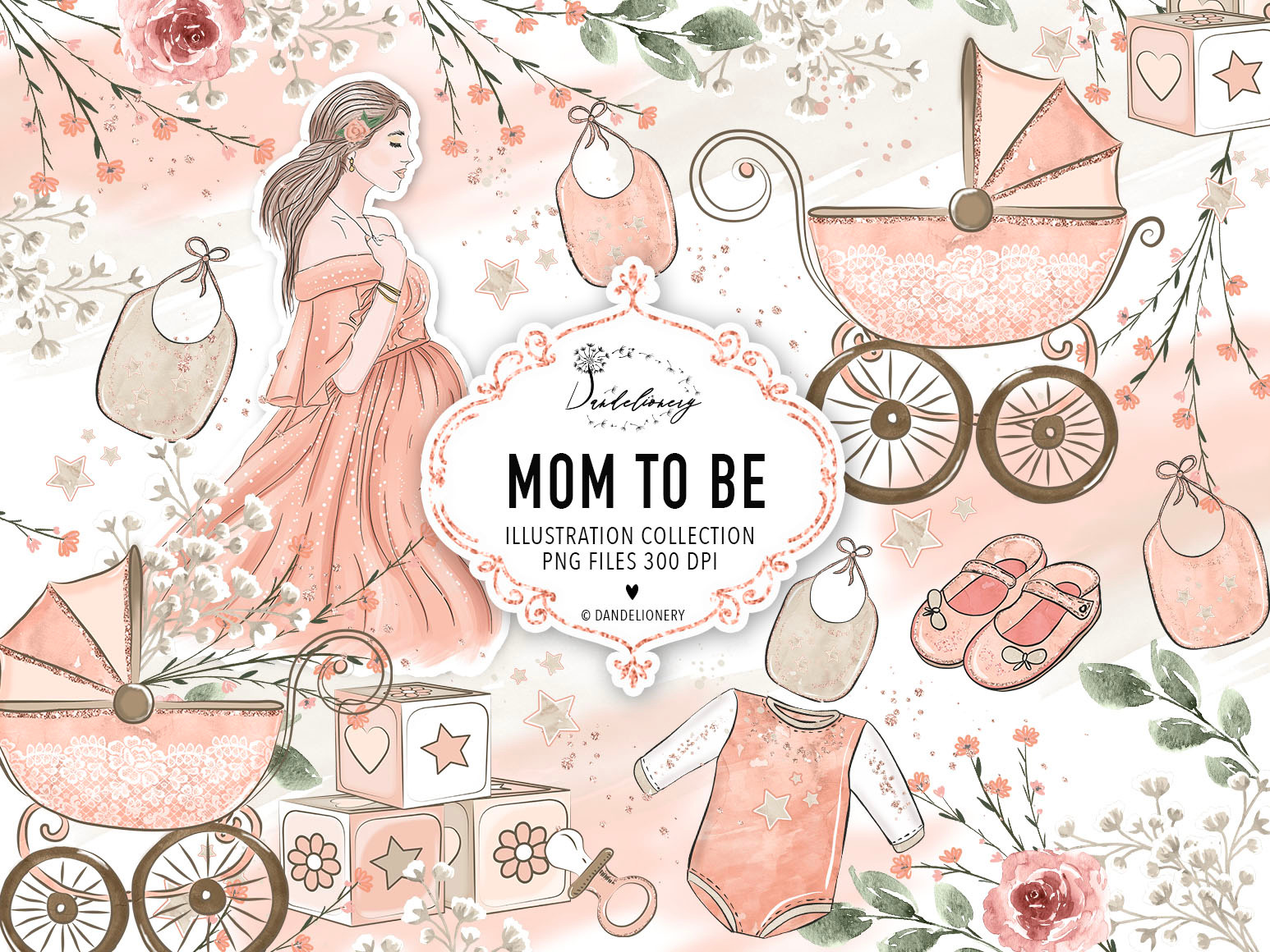 Mom to be design | Decorative Illustrations ~ Creative Market