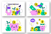 10 World Thrift Day Illustration, a Finance Illustration by denayunebgt (Thumbnail 3 of 4)