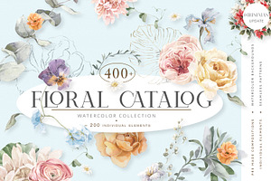 20% Floral Catalog Watercolor Bundle