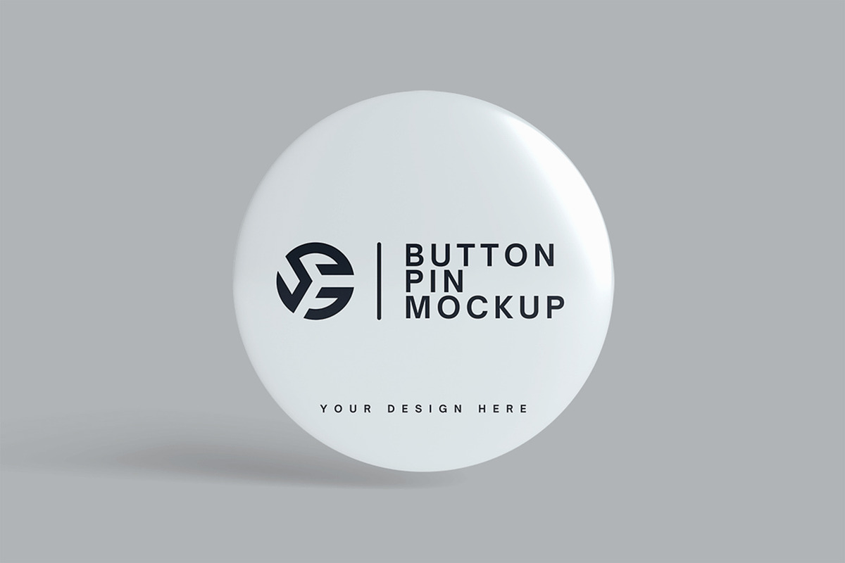 Pin Button Mockup, an Advertising Mockup by Twins_studio (Photo 3 of 5)