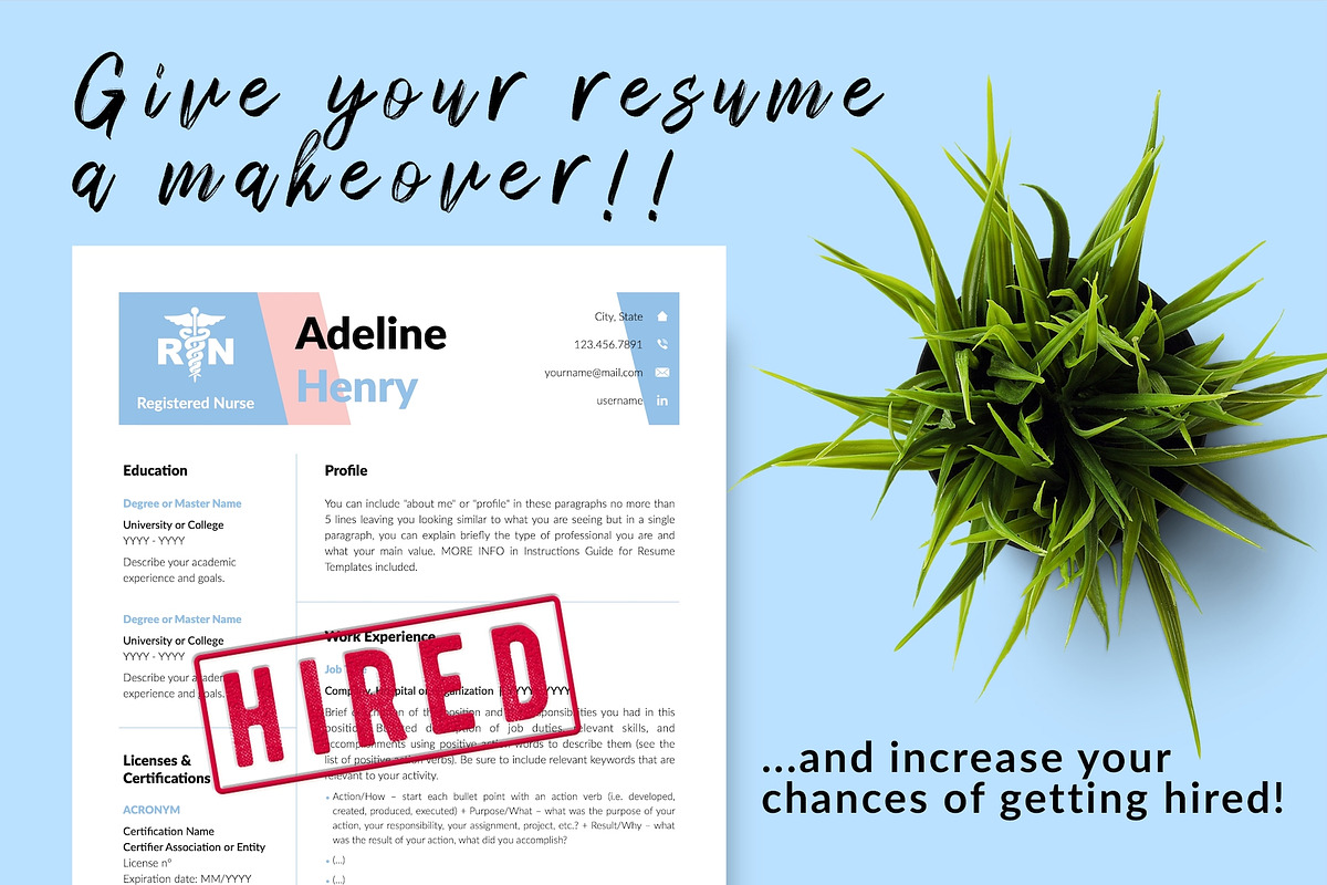Nurse CV Bundle / Resume - Adeline, a Resume Template by Templates Design Co. (Photo 16 of 17)