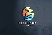Clear Beach View Resort Logo, a Branding & Logo Template by Design_Planet (Thumbnail 1 of 4)