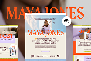 Bold Squarespace Template for Coach
