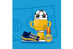 football soccer equipment, a Sport Illustration by studiogstock