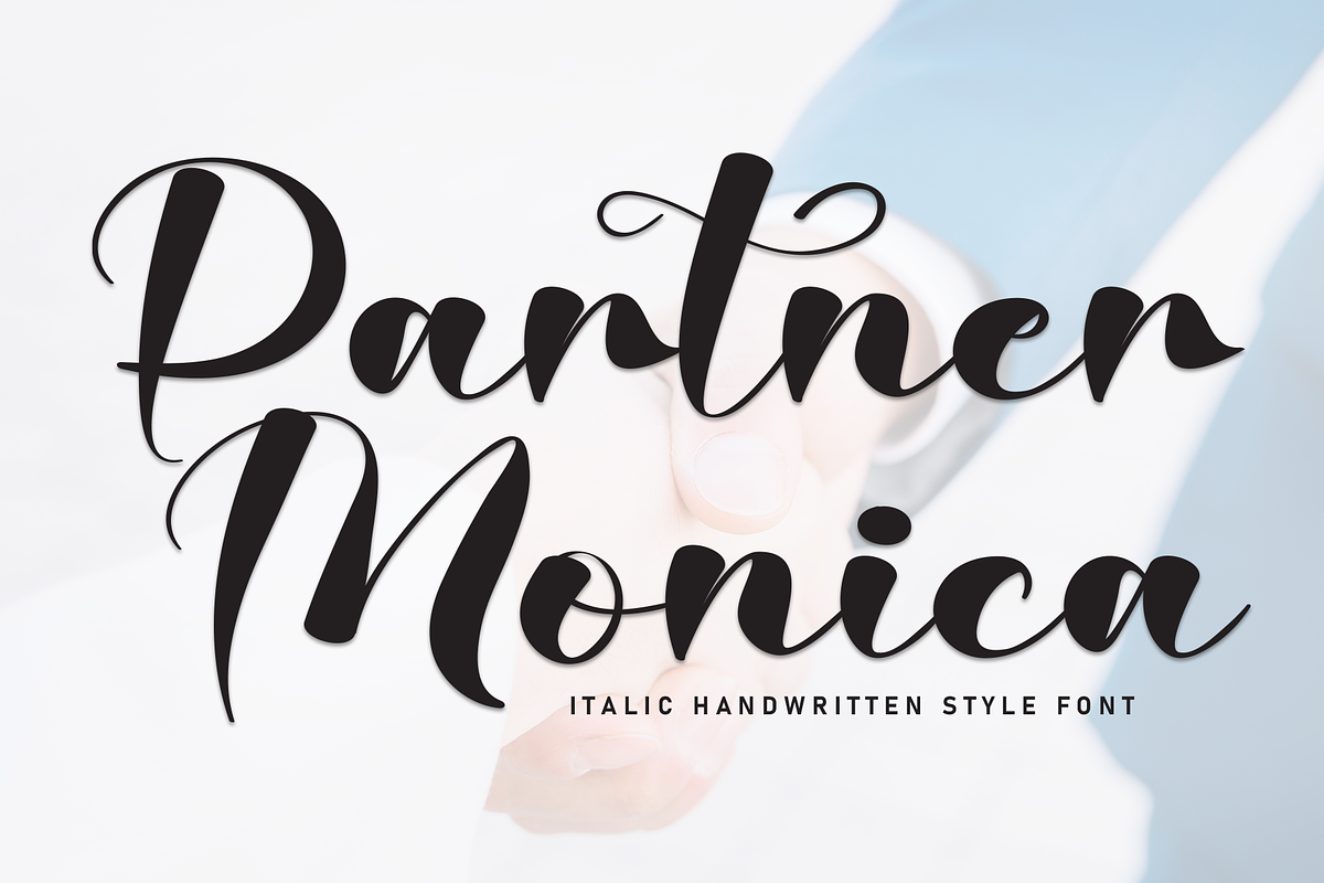 Partner Monica | Script Font, a Handwritten Font by Scratchones (Photo 1 of 8)