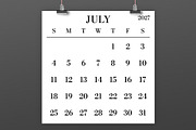 2027 Large Type 12x12 Calendar, a Stationery Template by Running With Foxes (Thumbnail 3 of 5)