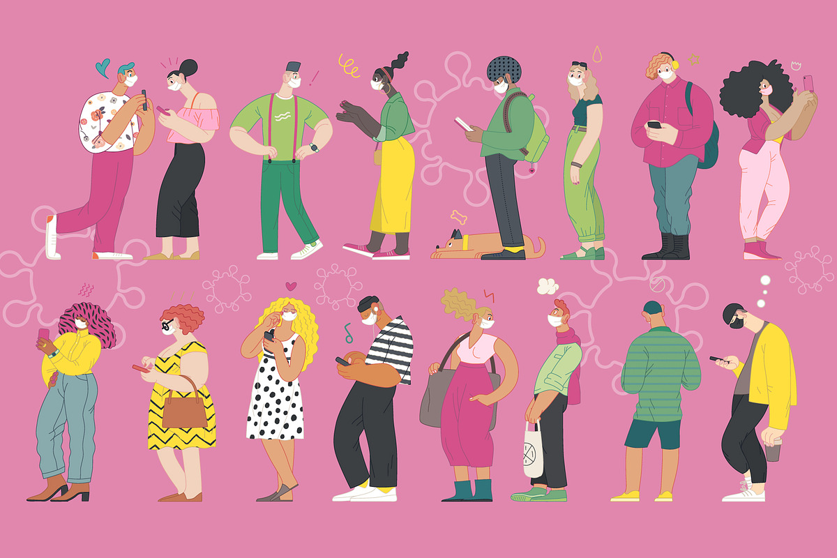 Waiting in line (vector), a Healthcare Illustration by Grivina's shop (Photo 19 of 19)