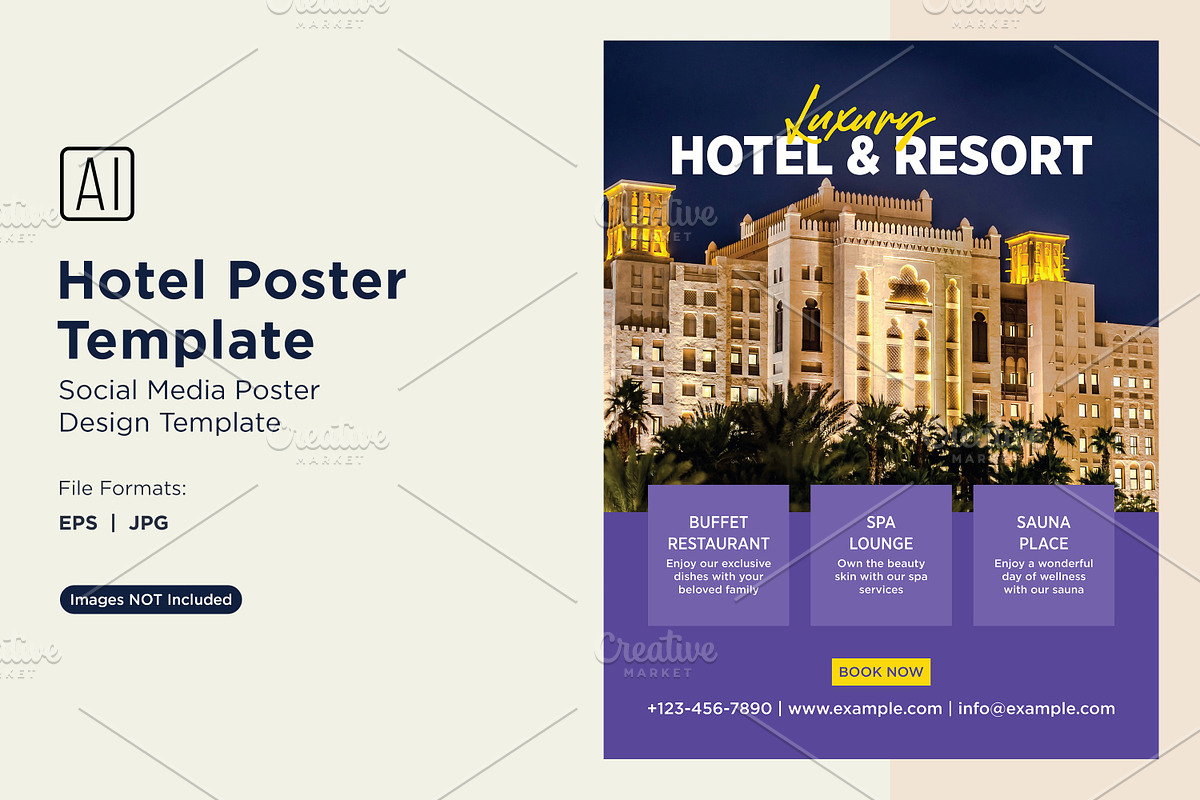 Hotel Marketing Poster Design, a Social Media Template by shahsoft (Photo 1 of 2)