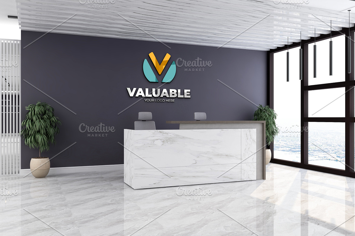 PSD Office Room Company Logo Mockup, a Product Mockup by Ayy (Photo 15 of 23)