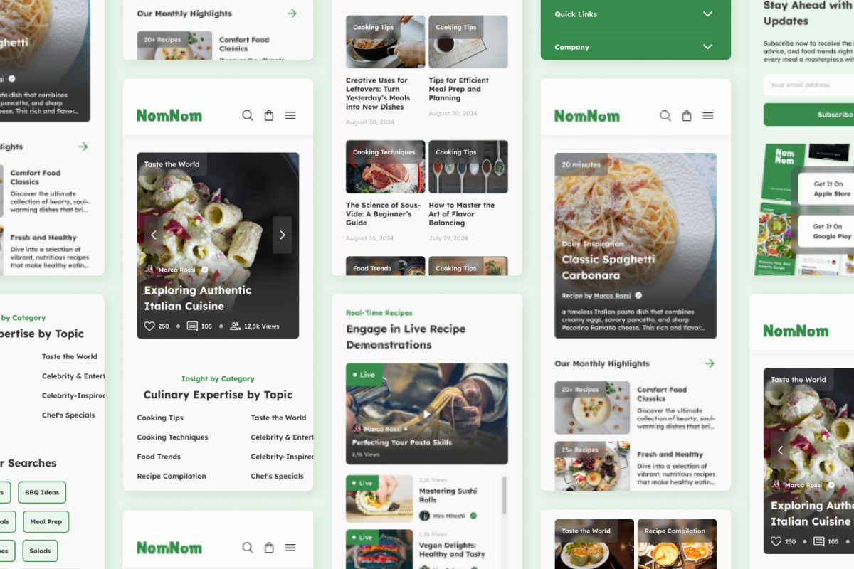 NomNom - Food Recipe Landing Page, a Landing Page Template by twinstd (Photo 2 of 5)
