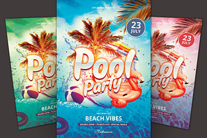 Pool Party Flyer, a Flyer Template by styleWish