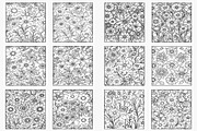Floral Pattern Coloring Pages, a Print Template by Lamia Emad (Thumbnail 3 of 4)