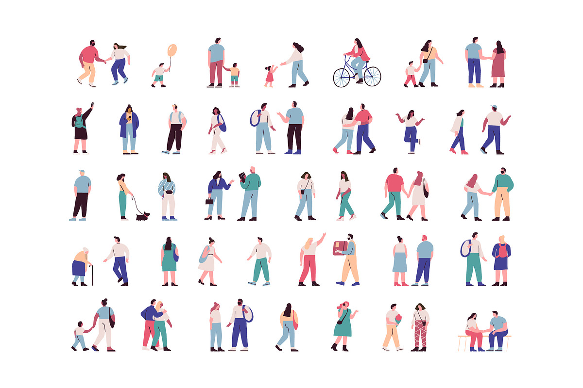 Vector Crowd People bundle, a Person Illustration by Vector_Art (Photo 3 of 11)