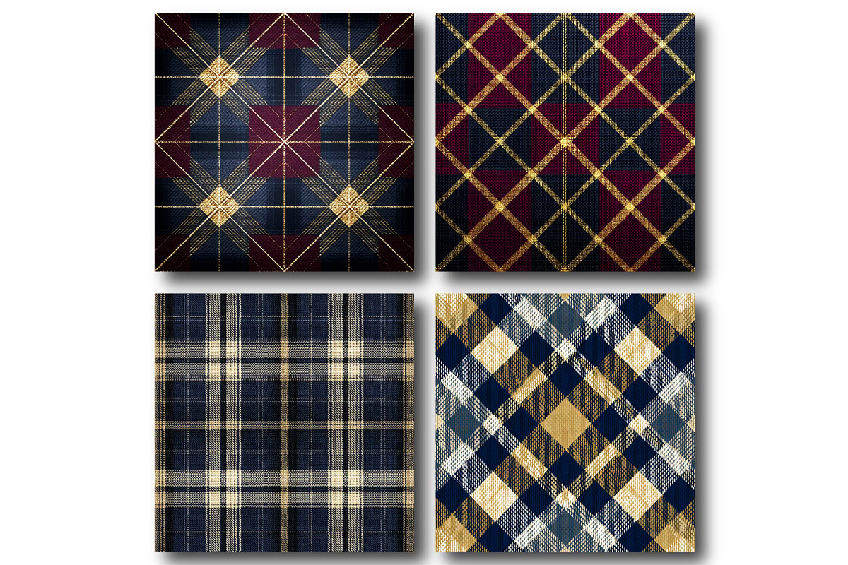 Royal Golden Plaid Patterns, an Illustration by DreamPrint404 (Photo 2 of 4)