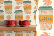Autumn Coffee patterns & clipart, a Food Illustration by Carpet Tapete Pretzel (Thumbnail 9 of 10)