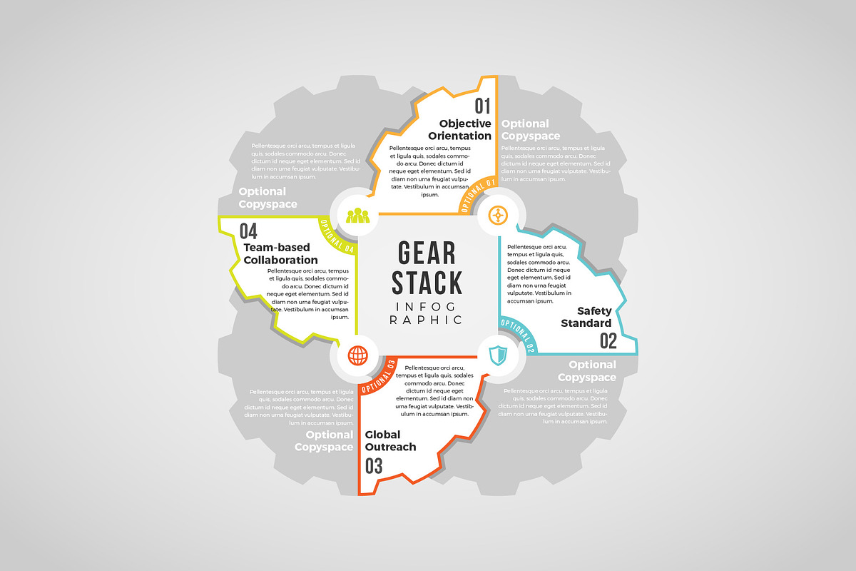 Gear Stack Infographic, a Templates & Theme by h.utomo