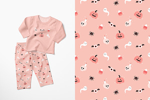 Pink Witch Pattern And Print