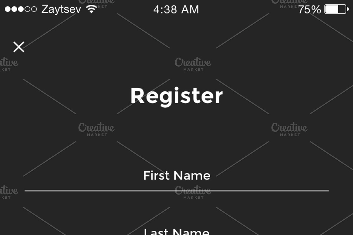 Oculus iOS Wireframe UI Kit, a Wireframe Template by Yaroslav Zaitsev (Photo 5 of 23)
