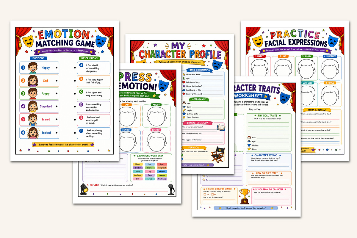Theater & Drama Workbook for Kids, a Stationery Template by Designmela01 (Photo 3 of 5)