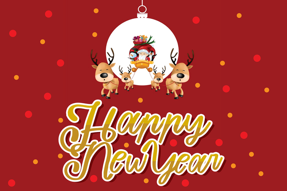 happy new year, a Script Font by Mariyana (Photo 1 of 4)