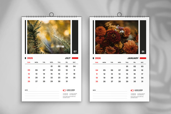 2025 Wall Calendar Design Template