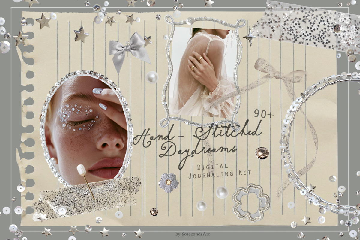 Hand-Stitched Daydreams Mixed Media, an Object Graphic by 60secondsArt (Photo 1 of 11)