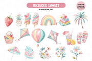 Pastel Summer Vibes Clipart Bundle, a Seasonal Illustration by TatiMockup (Thumbnail 3 of 5)